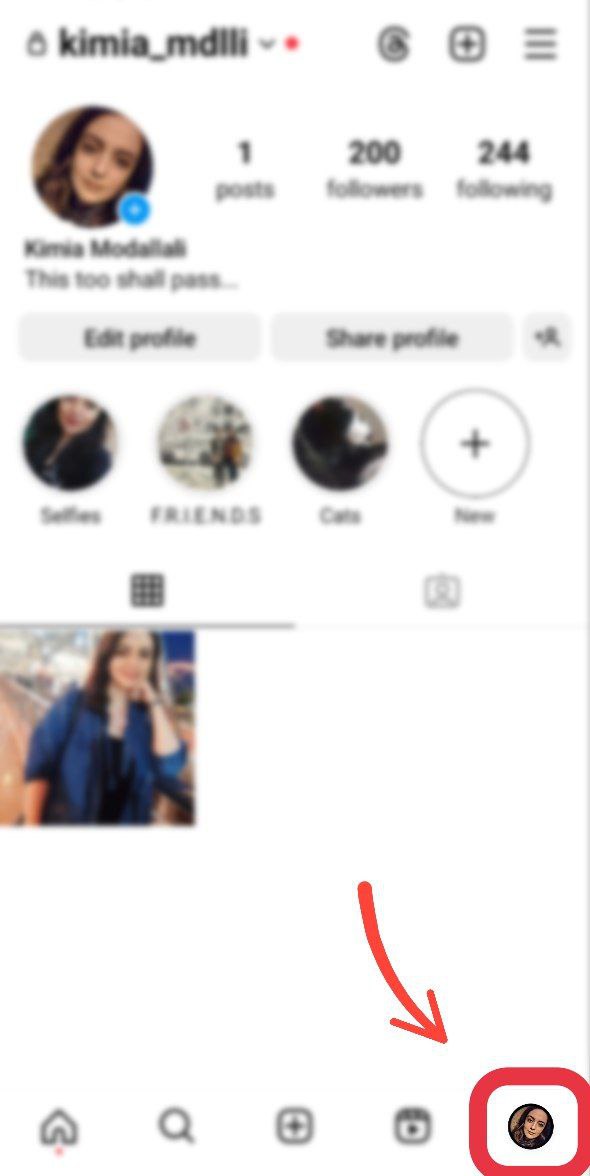 Profile icon on Instagram