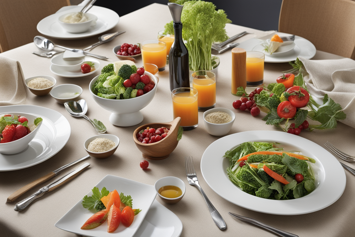 A table set for a healthy dining experience