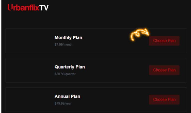 Choose the Plan on Urbanflix