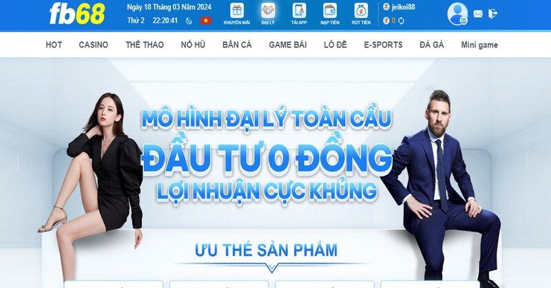 Đăng ký trở thành đại lý FB68 với số vốn 0 đồng