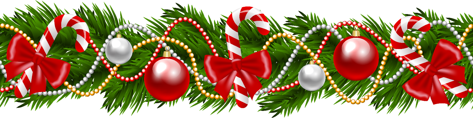 Christmas garland PNG transparent image download, size: 9332x2334px