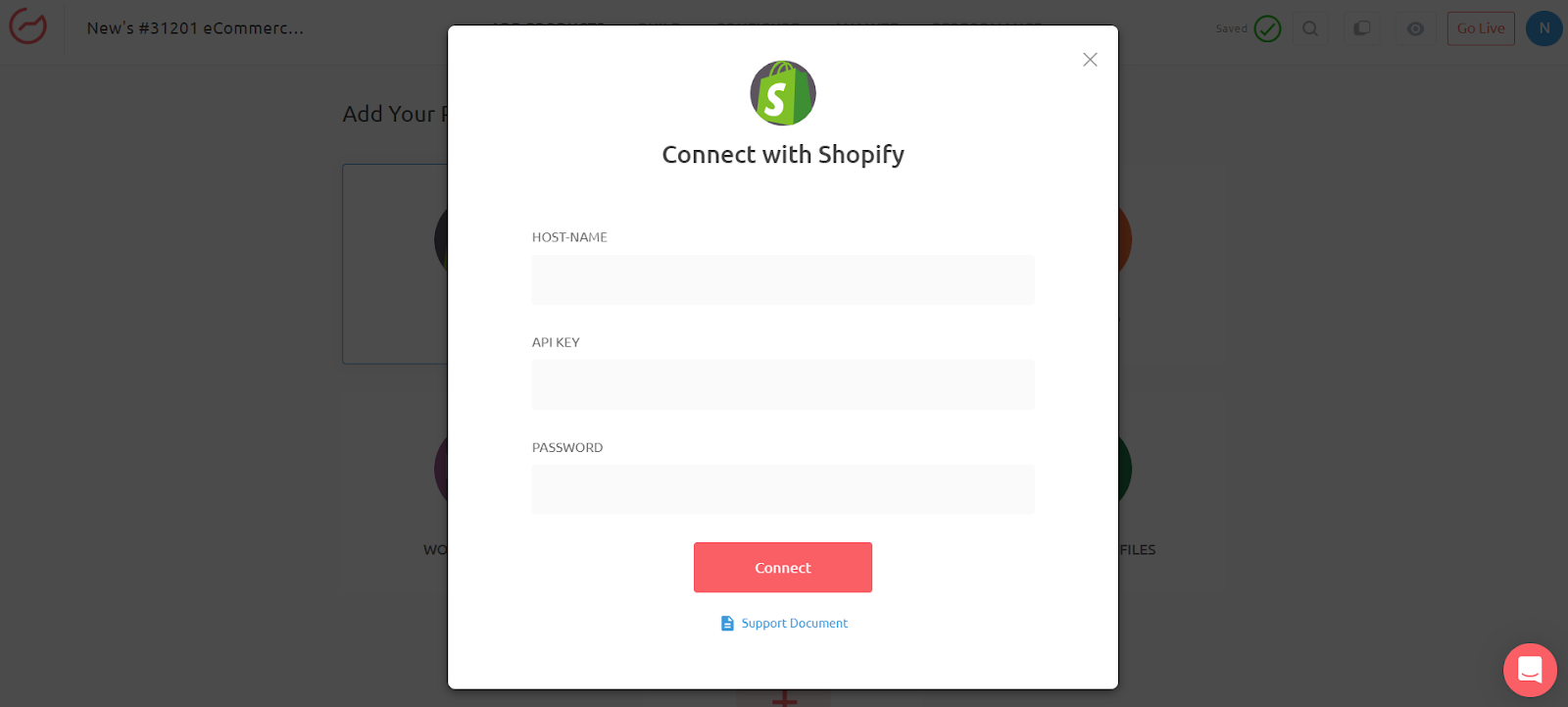 Outgrow's shopify integration