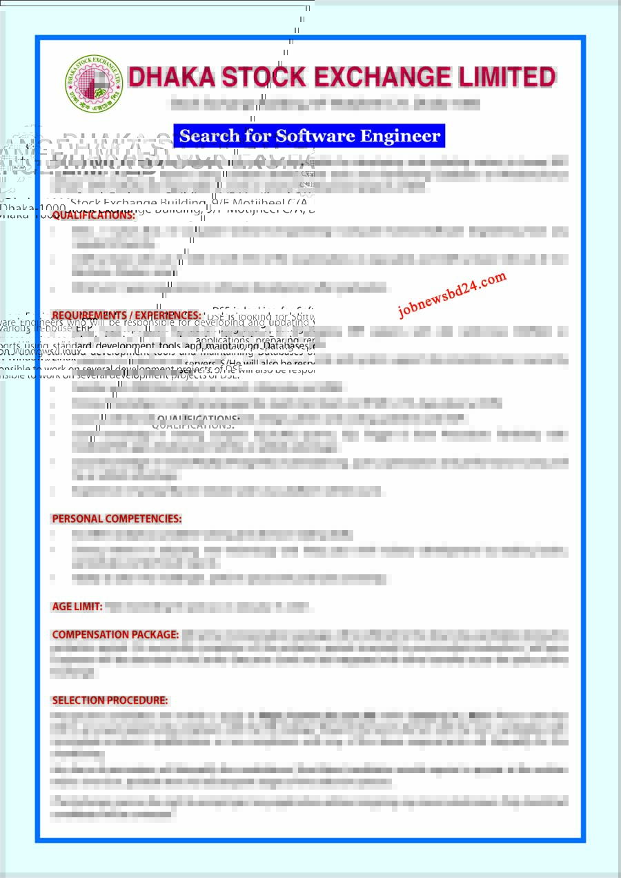 Dhaka Stock Exchange Job Circular