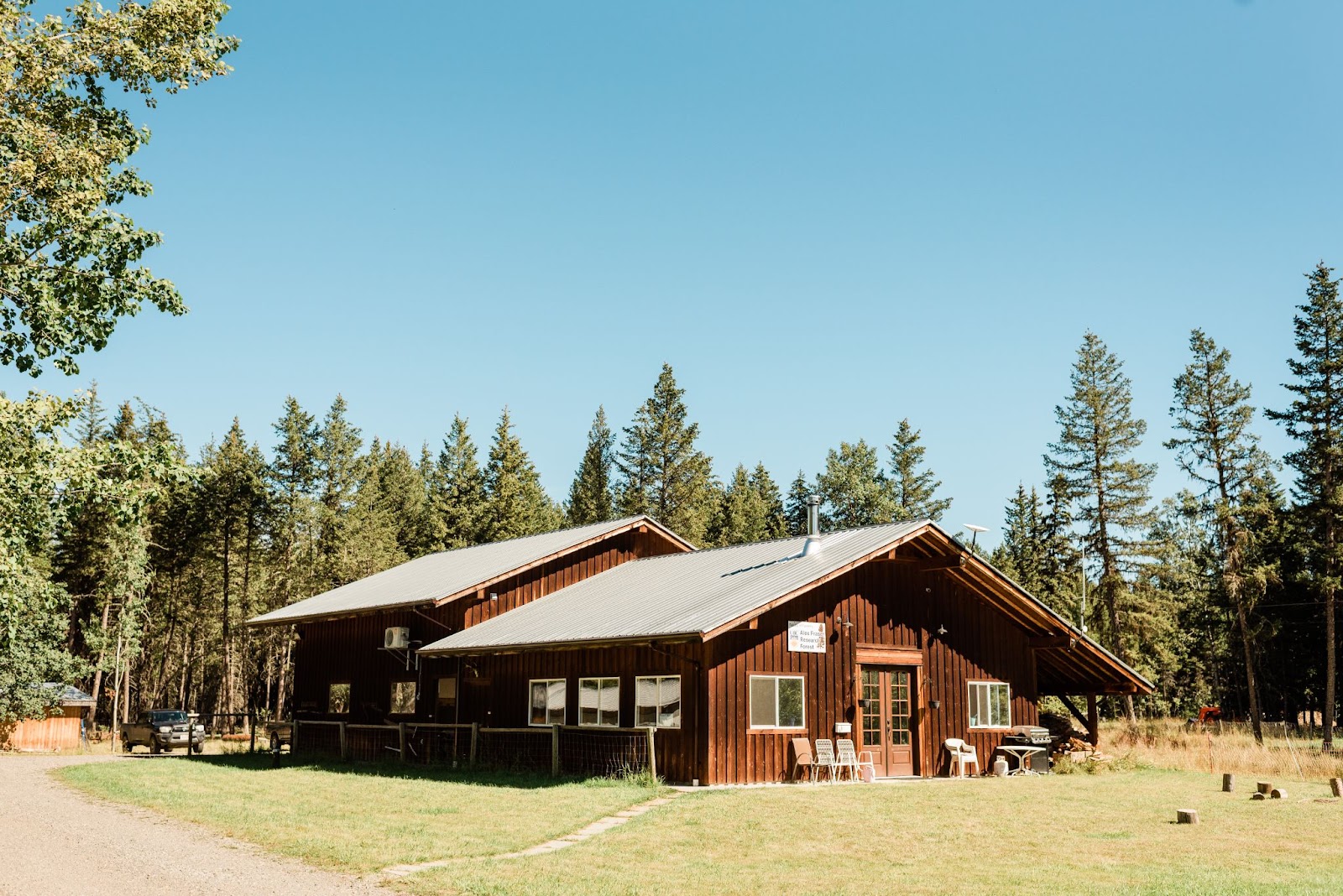 one of the Wild & Immersive buildings in Williams Lake at the Alex Fraser Research Forest