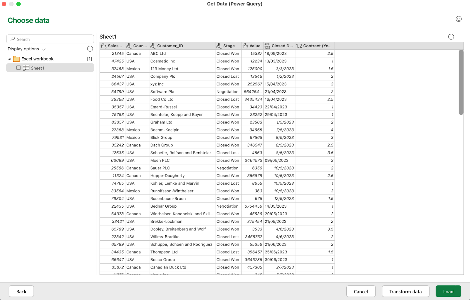 نحوه استفاده از power query در اکسل