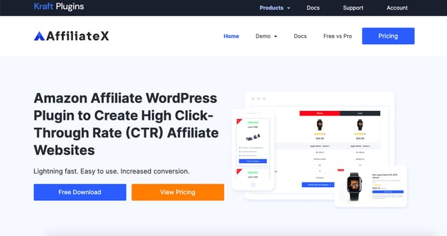 product page for the amazon affiliate wordpress plugin Affiliate LInks