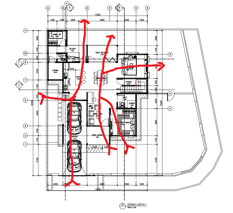 Cross Ventilation di Lantai 1 Rumah Ibu RN 