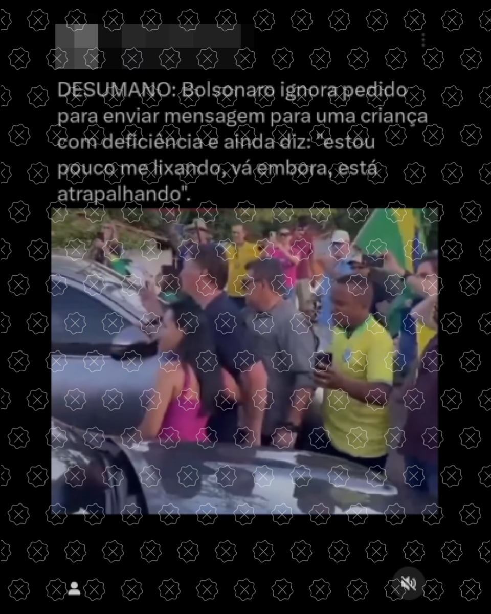 Vídeo editado de Bolsonaro com apoiadores de Diamantino (MT) circula no Instagram