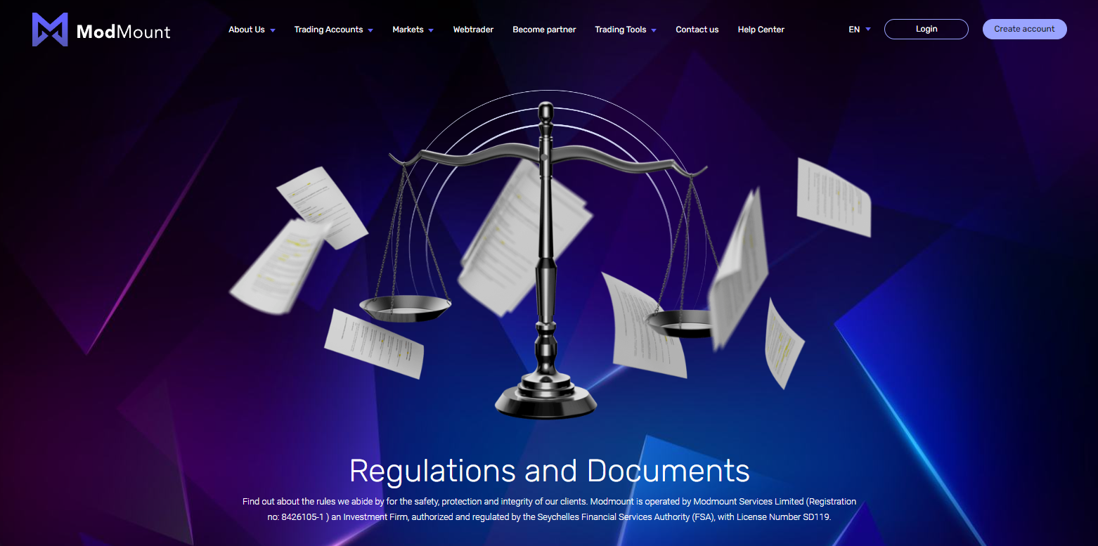 Modmount is a regulated and safe broker, check regulation details on Legal site