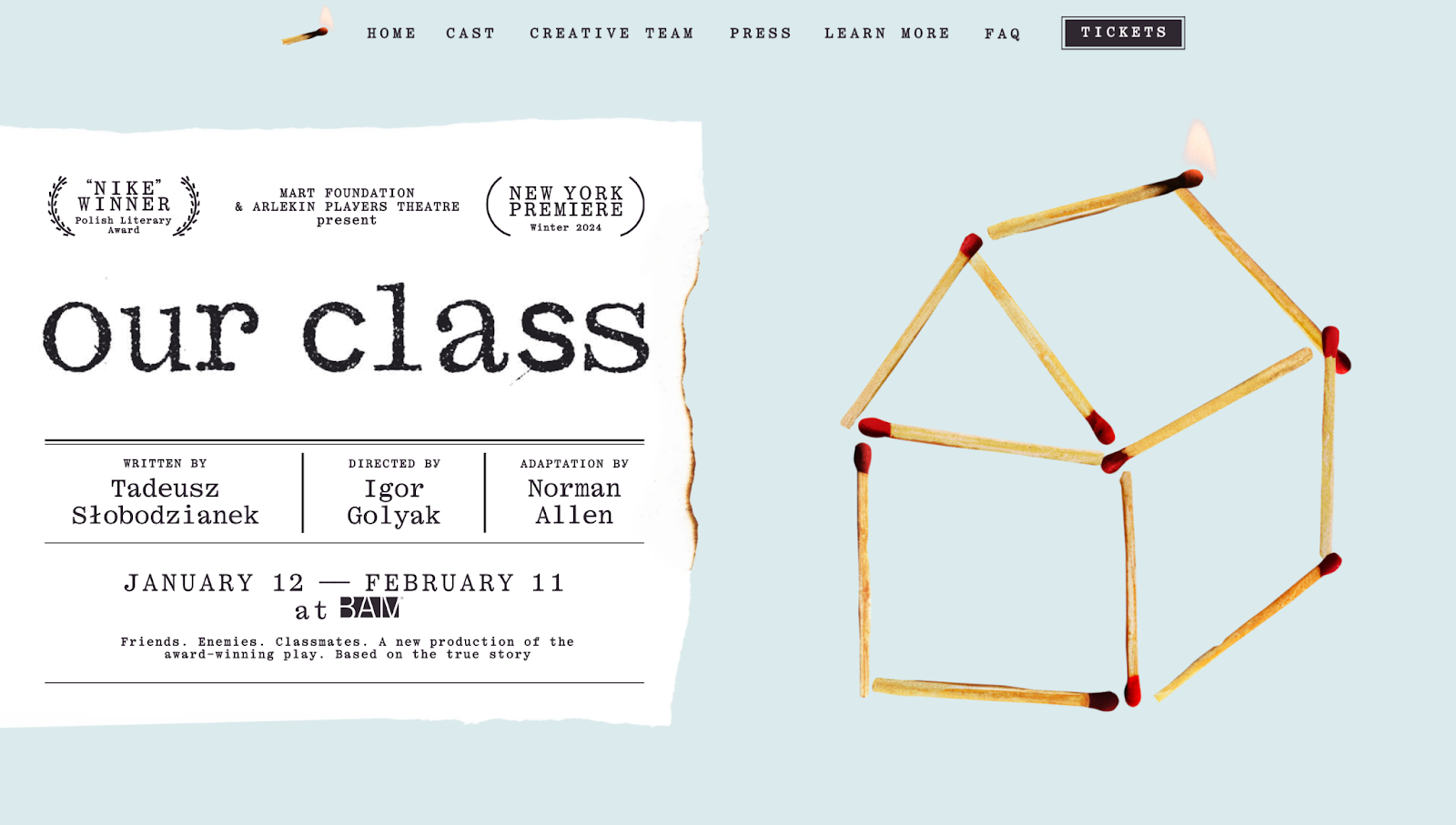 The “Our Class” website was made with Readymag