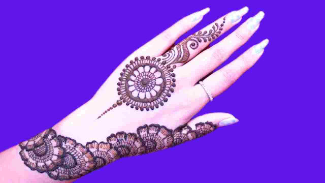 Arbi mehndi design for back hand side