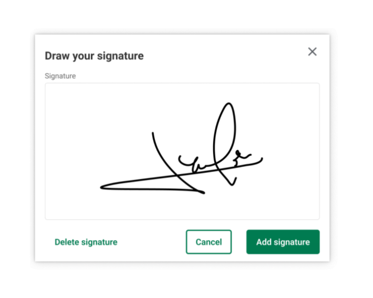 Request a signature upon receipt to enhance the security of documents sent via emails 