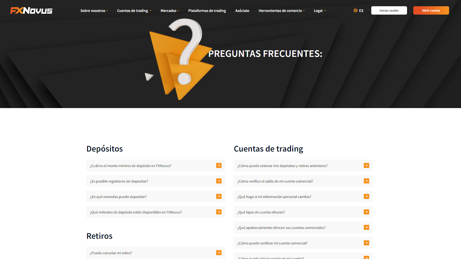 Visita la página de preguntas frecuentes de FXNovus para más información.