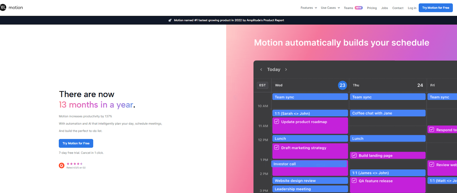 There are now 13 months in a year with Motion