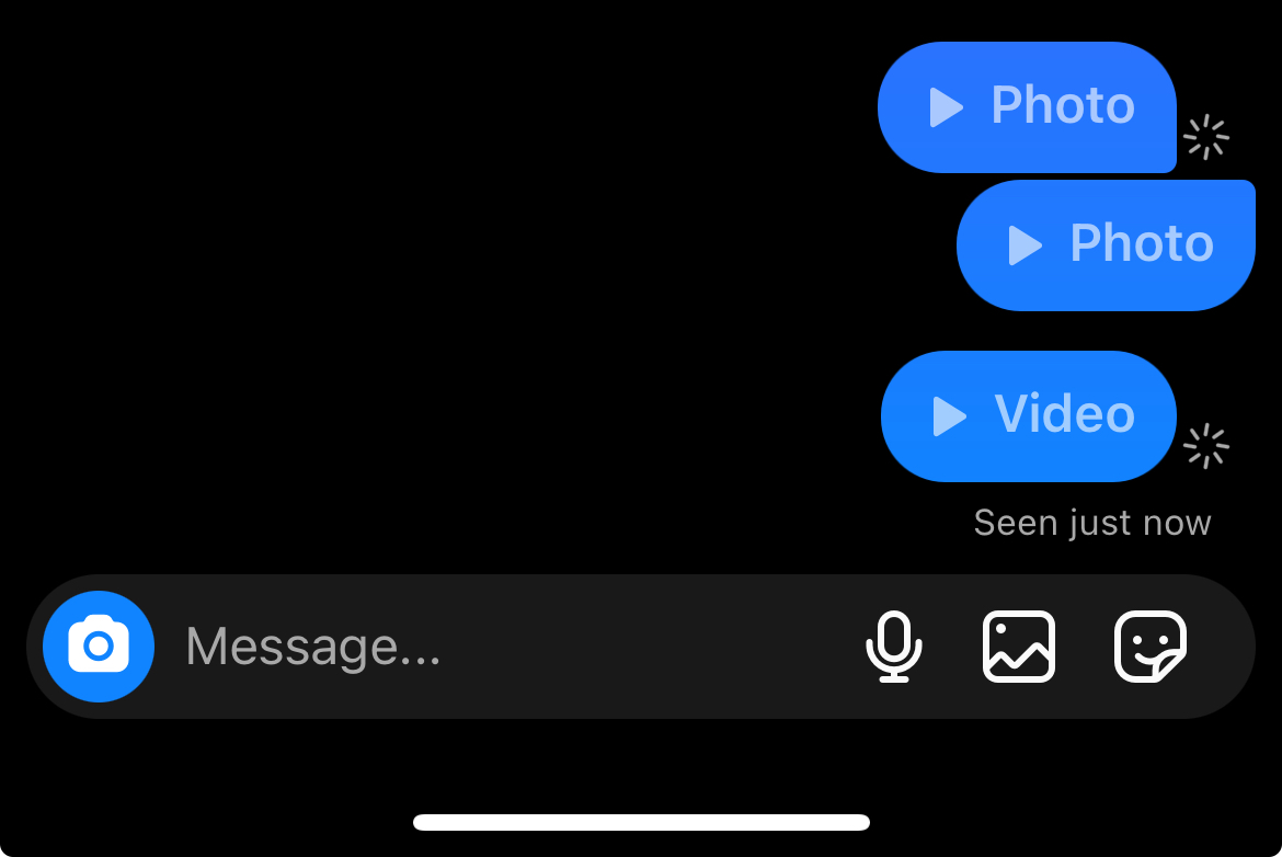 Screen recording disappearing DMs