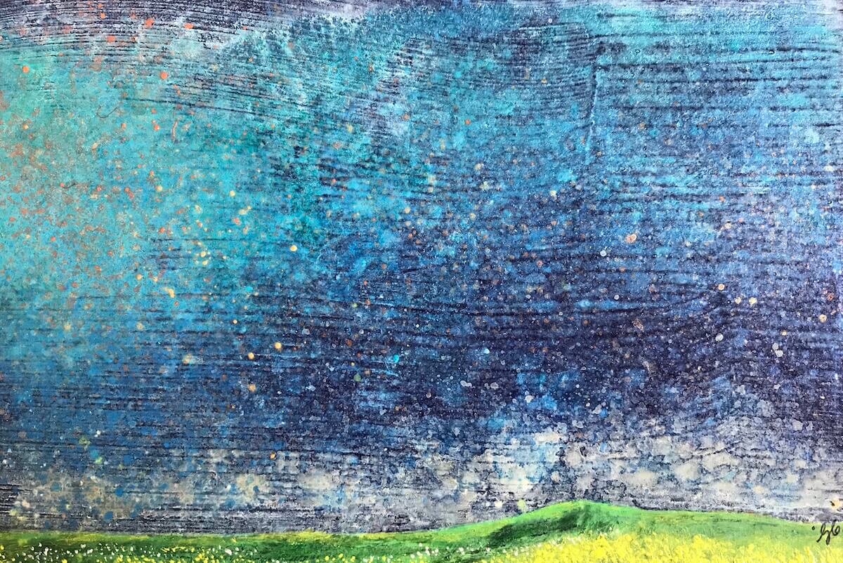 Painting from memory: my impression of the Hebrides.