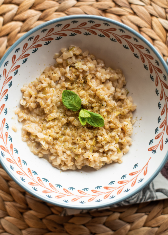 orzotto is an italian vegetarian dish