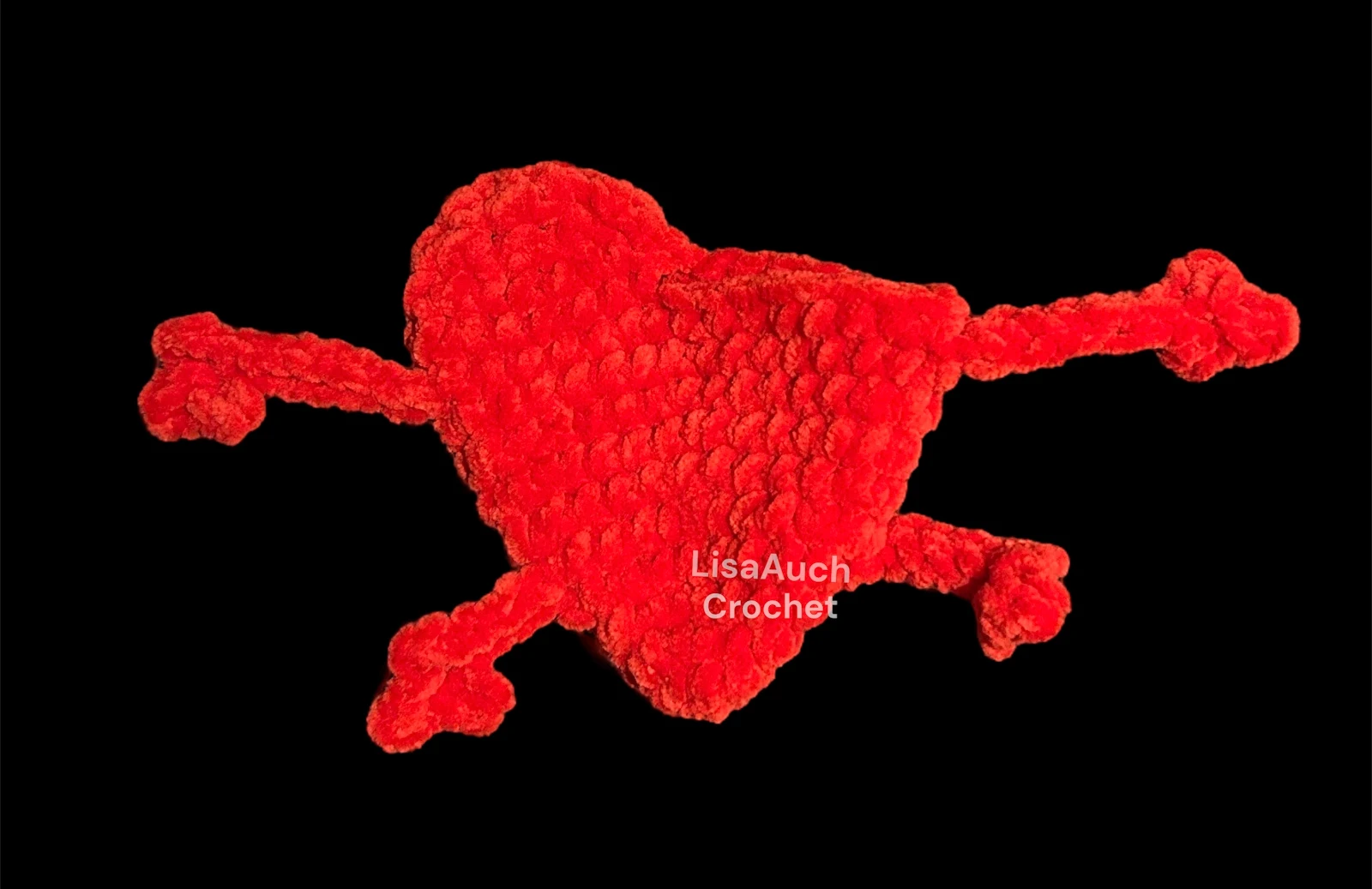 crochet heart with arms and legs FREE Heart pattern crochet