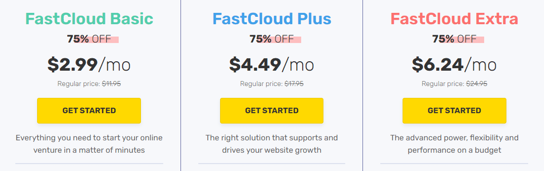 Fastcomet pricing