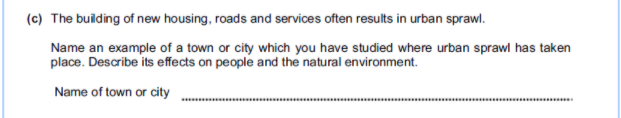 iGCSE Geography revision notes,Urbanisation