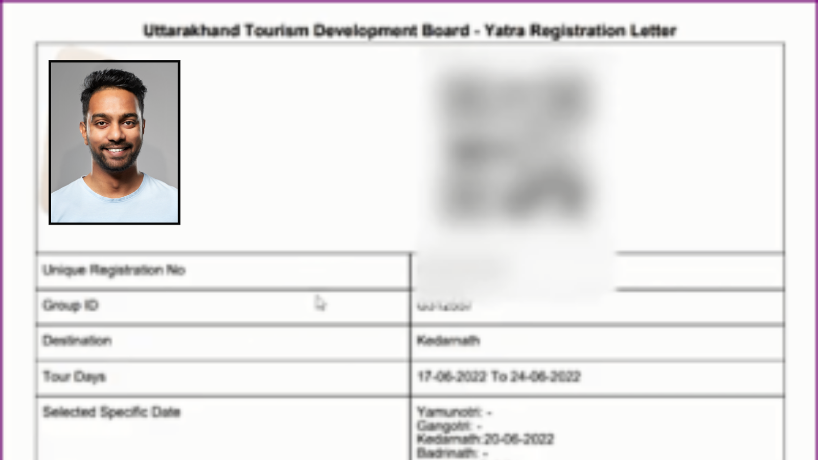 Kedarnath Registration Process