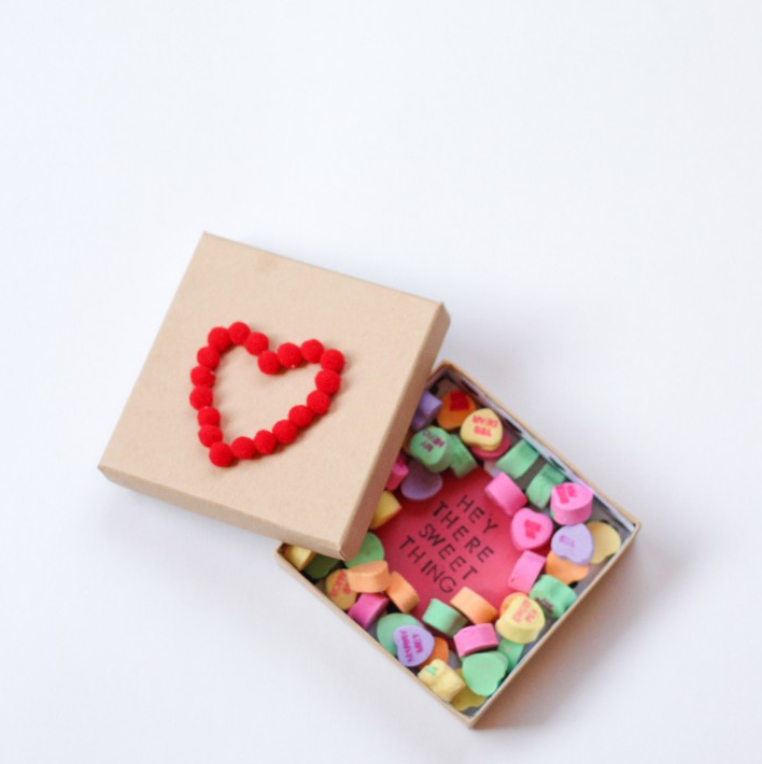 Homemade Valentine Day Candy Box