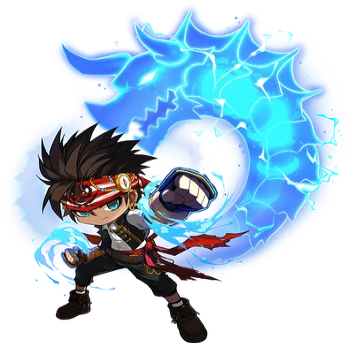 Promotional artwork of Buccaneer from MapleStory.