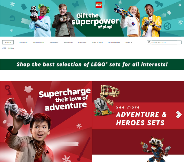 Lego Amazon Storefront
