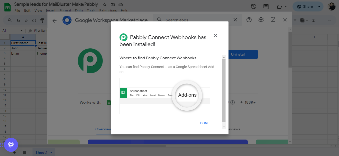 Successful Installation of Pabbly Connect Webhooks