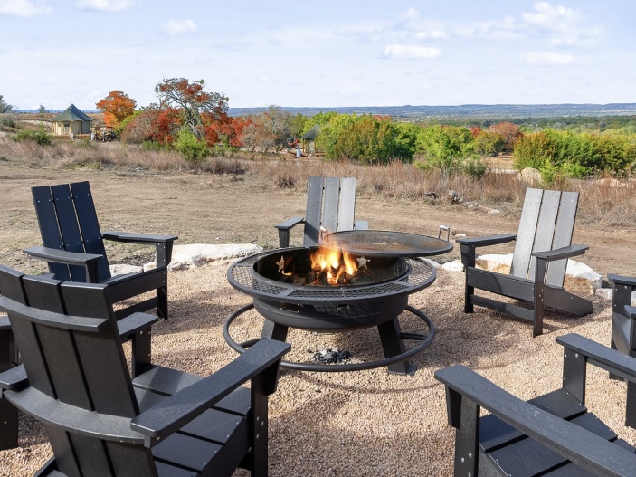 Fire pit in Texas Hill Country