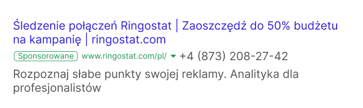 rozmowy telefoniczne z reklam, lista wykluczających słów