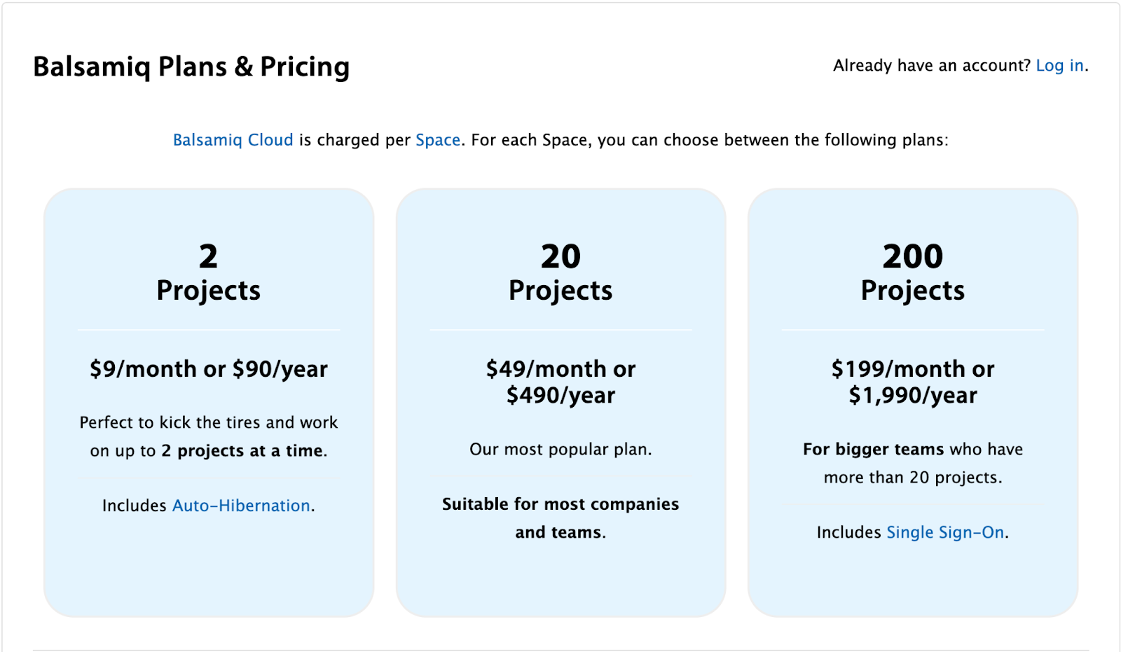 Balsamiq pricing