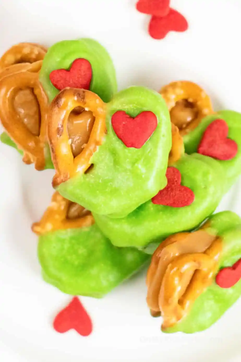 Grinch pretzel bites

