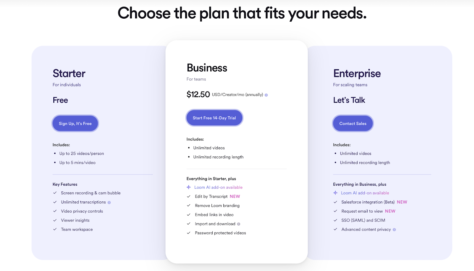 Loom Pricing