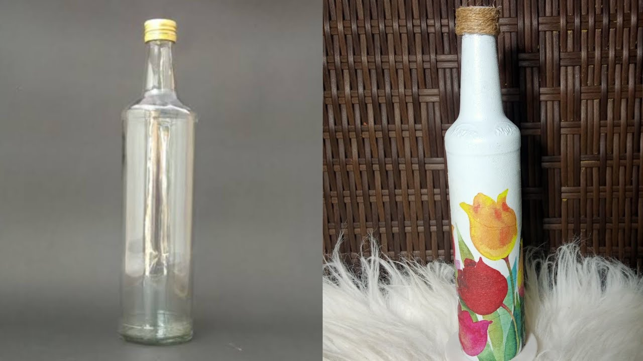 Cara membuat decoupage botol 