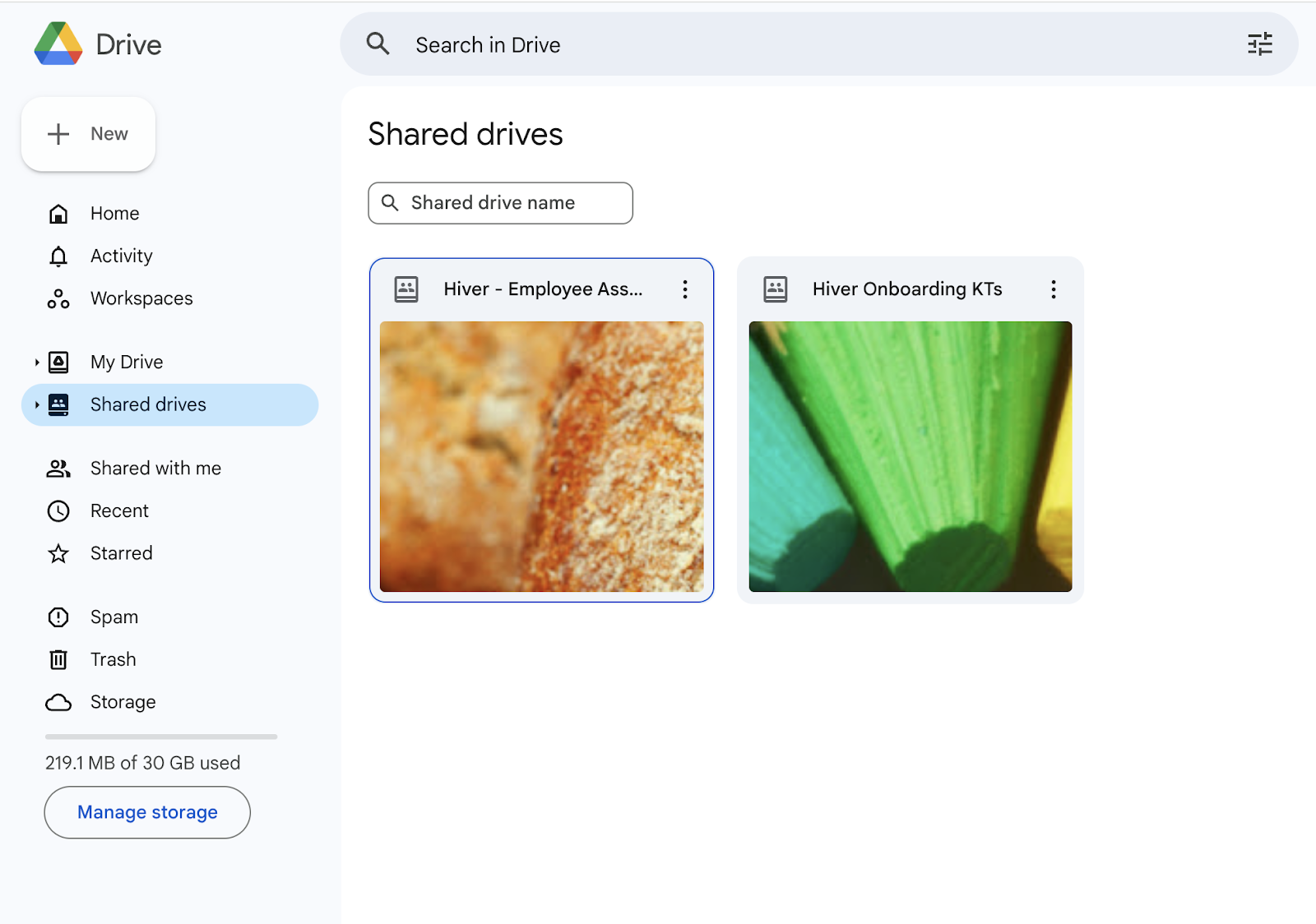 Google workspace shared drive
