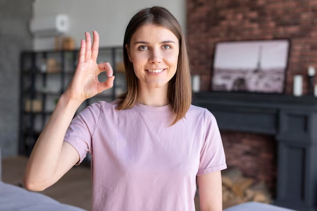 front view sign language concept