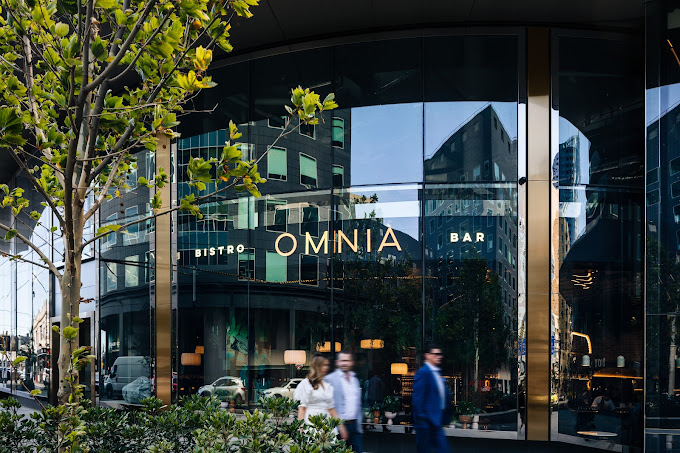 Infront of Omnia Restaurant