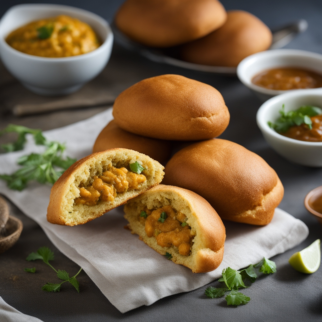 Vetkoek Stuffed with Curry