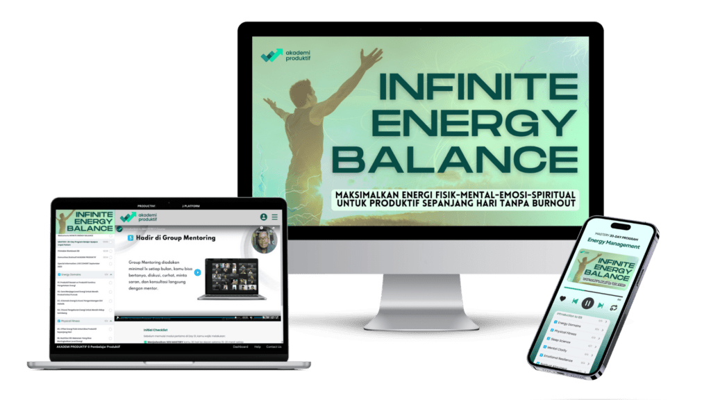 Mengikuti Mastery 30-Day Program “Infinite Energy Balance” menjadi salah satu tips agak gak cepat lemas saat berpuasa.