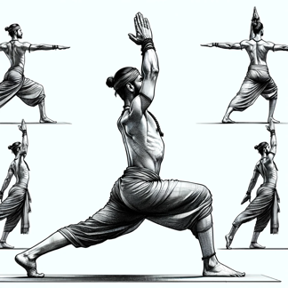 Warrior Pose-Osteoarthritis Management with Online Yoga at flexifyme