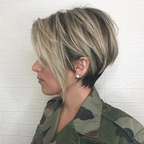 Long Choppy Uneven Pixie Cut