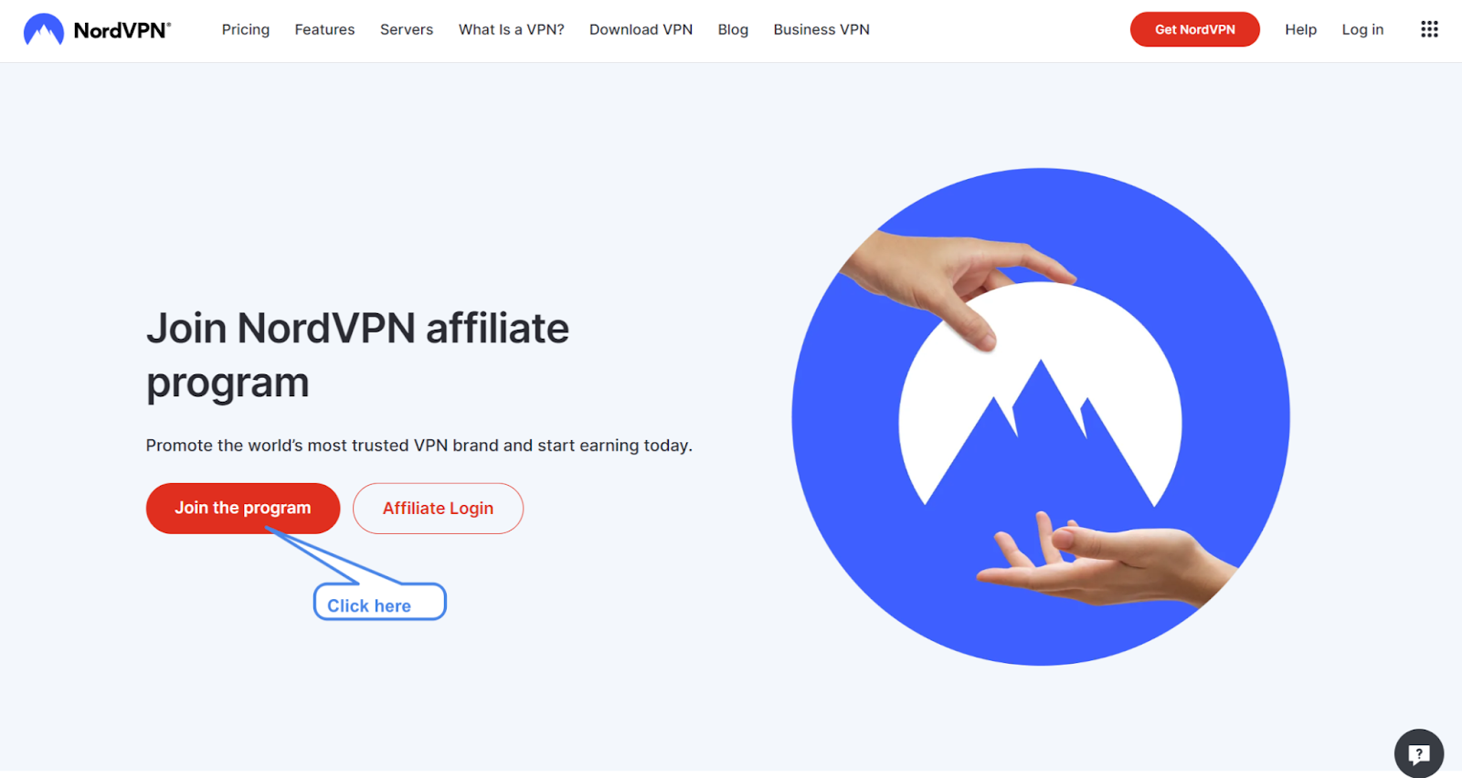 nordvpn affiliate home page