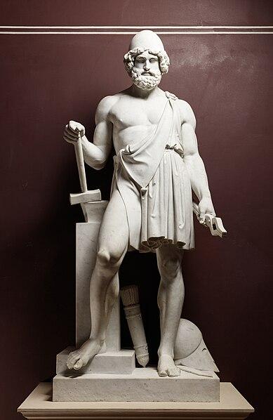 Afbeeldingen van de Hephaistos-god in kunst en literatuur