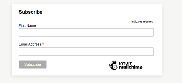 Create the form to collect information from the users. 