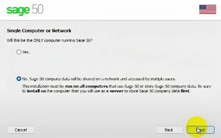 install sage 50 on single computer or network