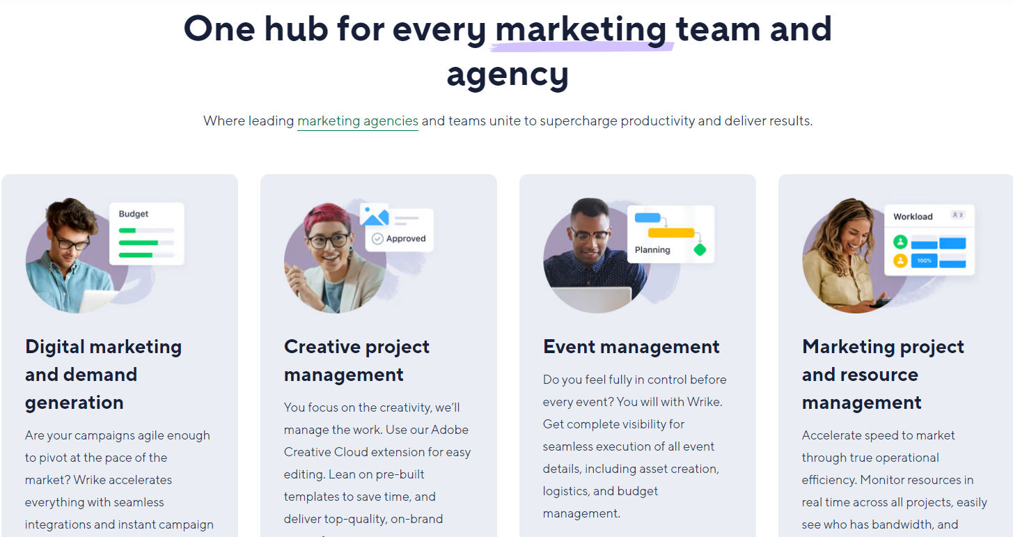 One hub for every marketing team and agency with Wrike