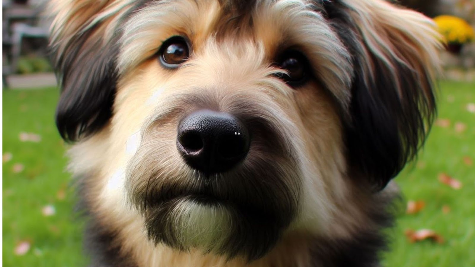 close up adorable shepadoodle dog