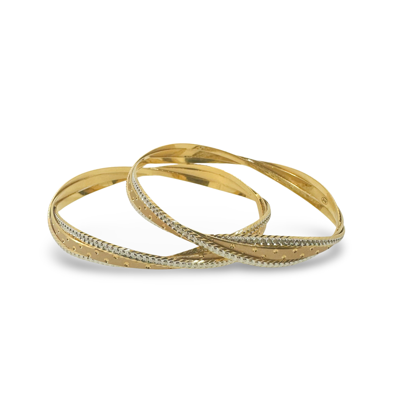 Twisted Rose Gold Bangles