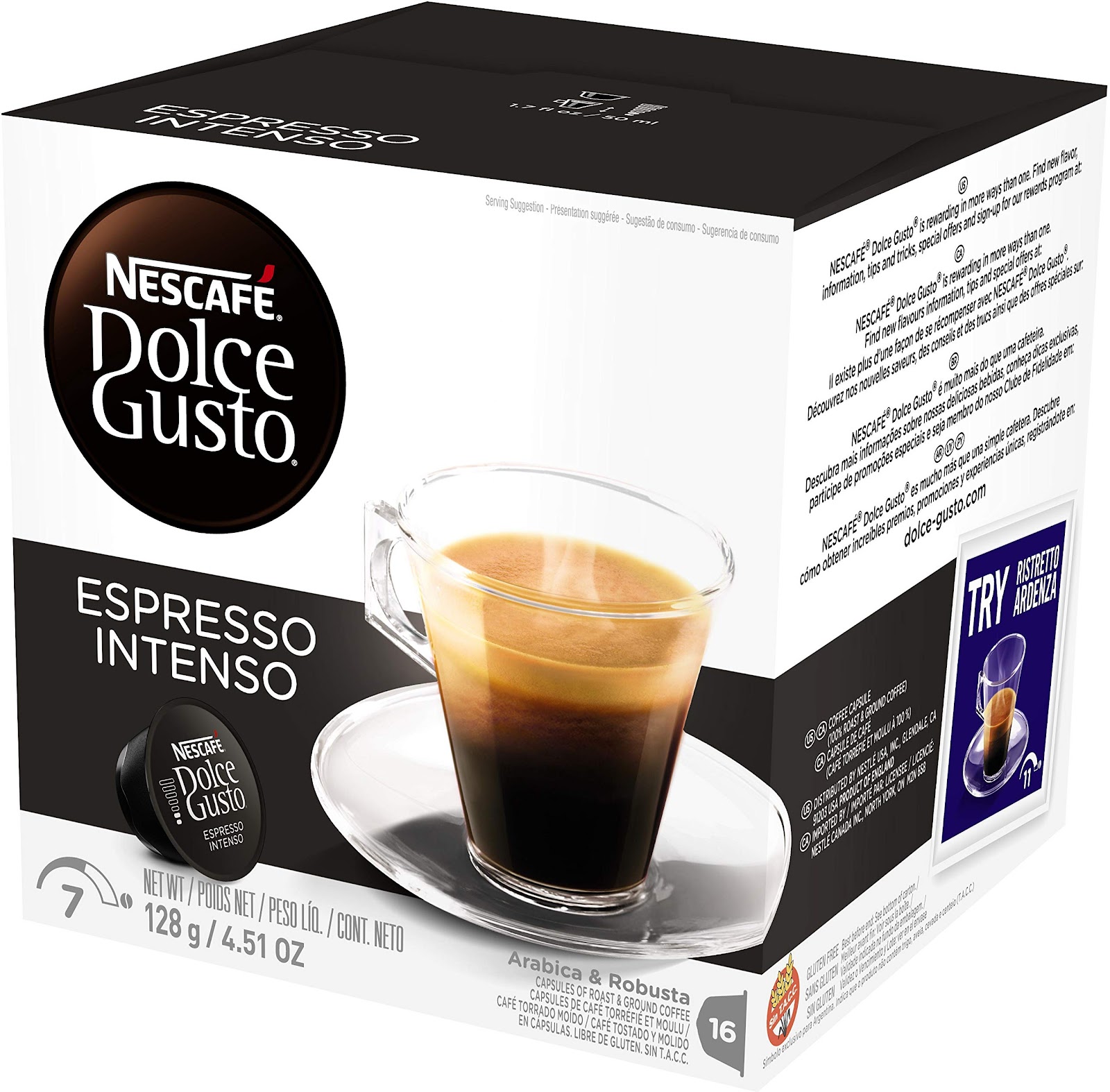 Nescafe Dolce Gusto, Espresso Intenso, 16 Cápsulas 16 Contagem (Pacote de 1) 16
